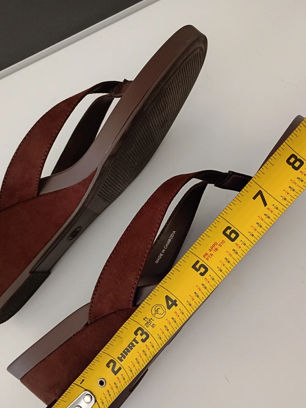 A New Day Women's Brown Wedge/Suede Thong Sandals🤎